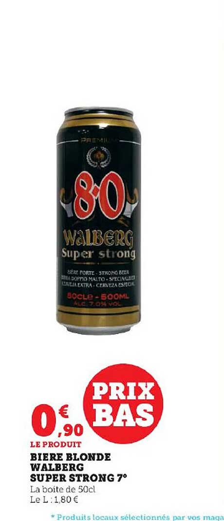 bière blonde walberg super strong 7°