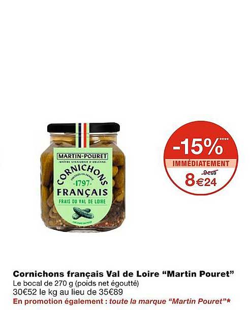 cornichons français val de loire "martin pouret"