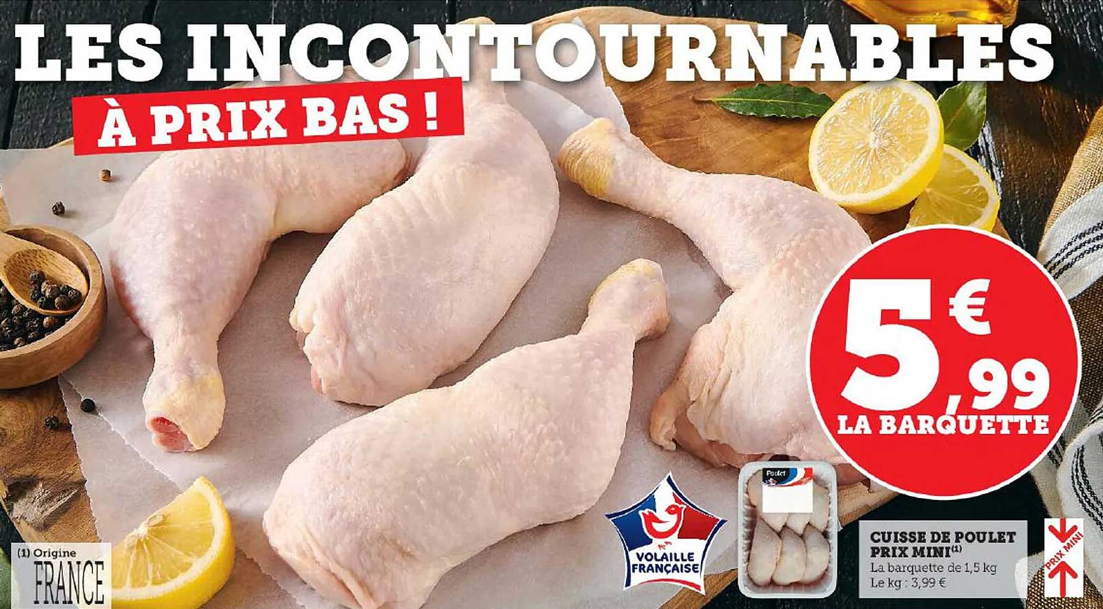 cuisse de poulet prix mini