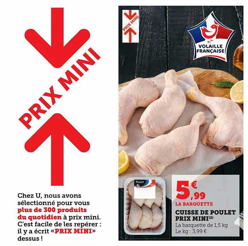 cuisse de poulet prix mini