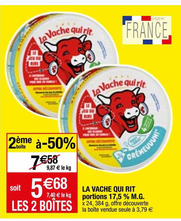 la vache qui rit portions 17,5% m.g.