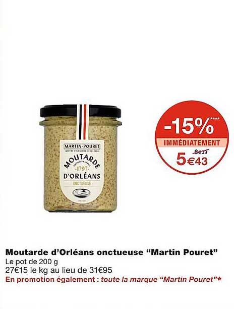 moutarde d'orléans onctueuse "martin pouret"