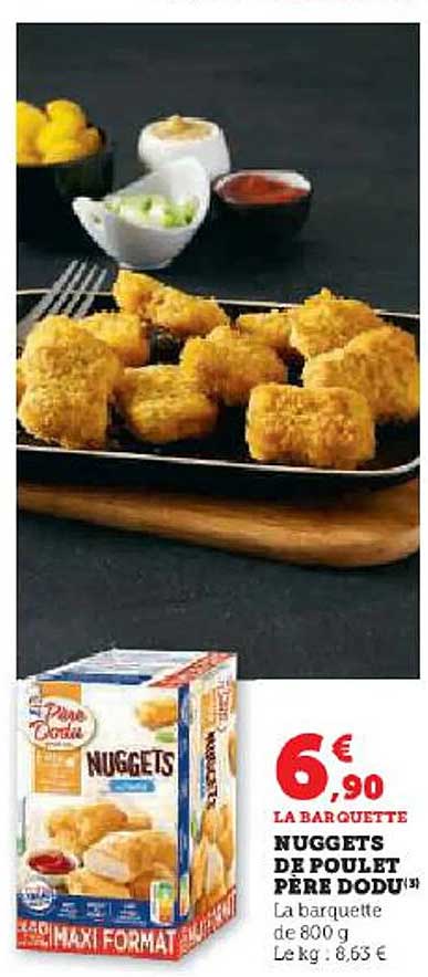 nuggets de poulet père dodu