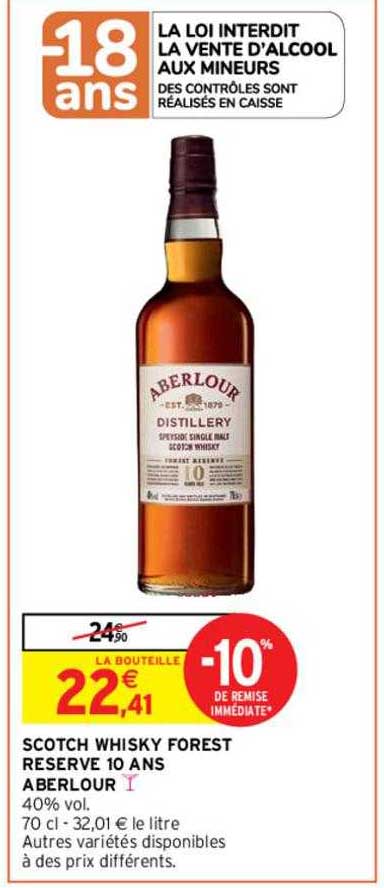 Scotch Whisky Forest Réserve 10 Ans Aberlour