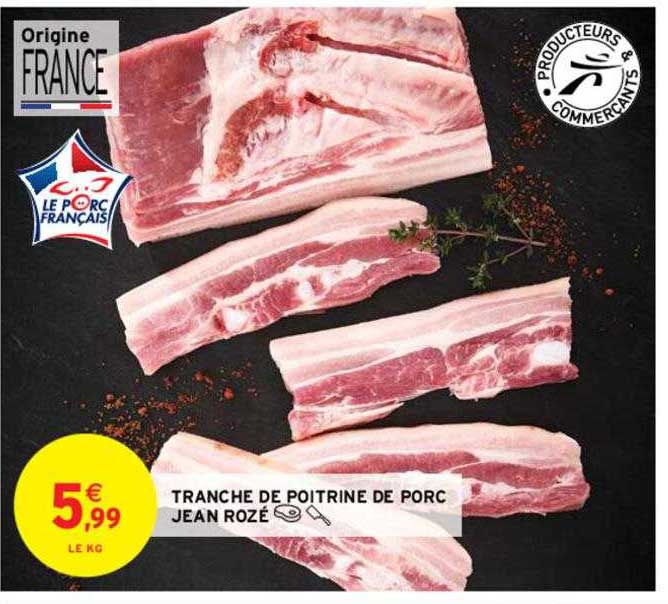 tranche de poitrine de porc jean rozé