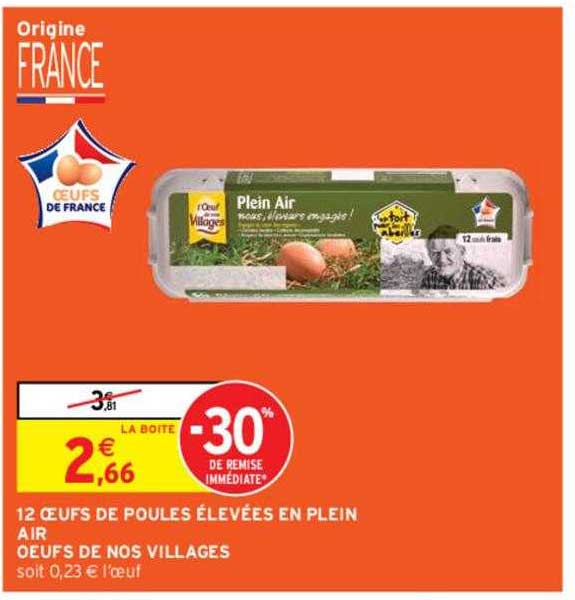 12 œufs de poules élevées en plein air œufs de nos villages