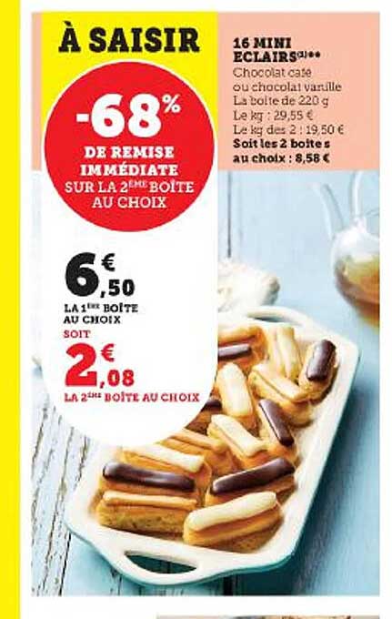 16 Mini éclairs