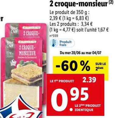2 croque-monsieur