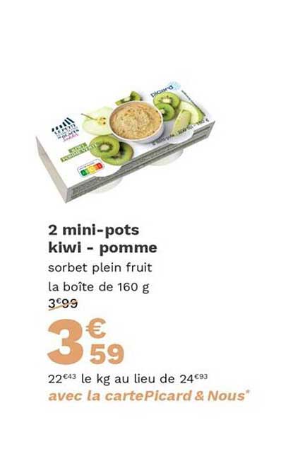 2 Mini-pots Kiwi - Pomme