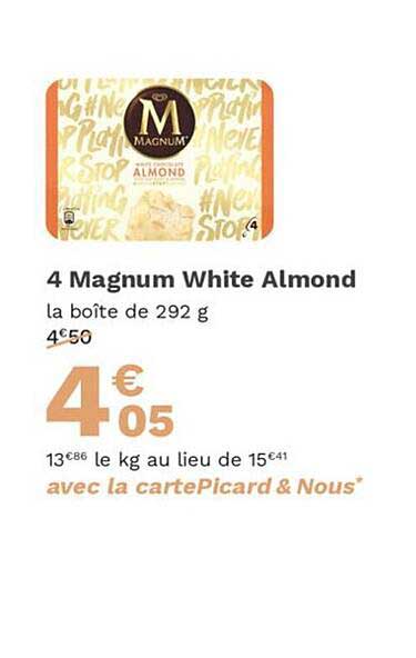 4 magnum white almond