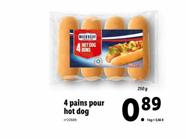 4 pains pour hot dog