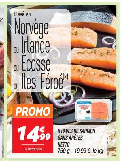 6 pavés de saumon sans arêtes netto