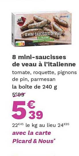 8 mini-saucisses de veau à l'italienne