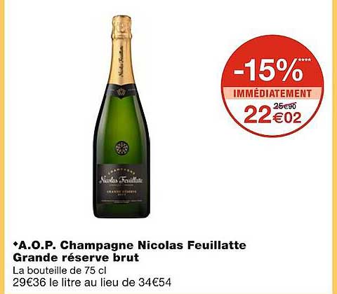 a.o.p. champagne nicolas feuillatte grande réserve brut