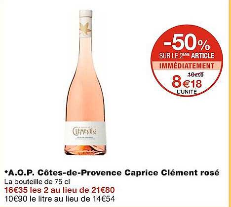 a.o.p. côtes-de-provence caprice clément rosé