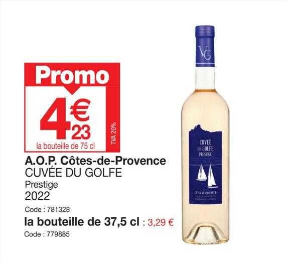 a.o.p. côtes-de-provence cuvée du golfe prestige 2022