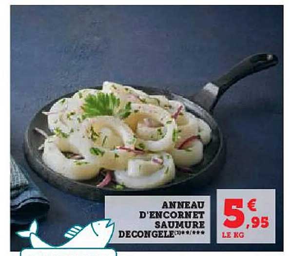 anneau d'encornet saumure décongelé