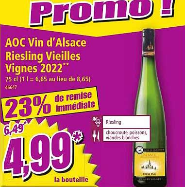 aoc vin d'alsace riesling vieilles vignes 2022