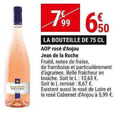 aop rosé d'anjou jean de la roche