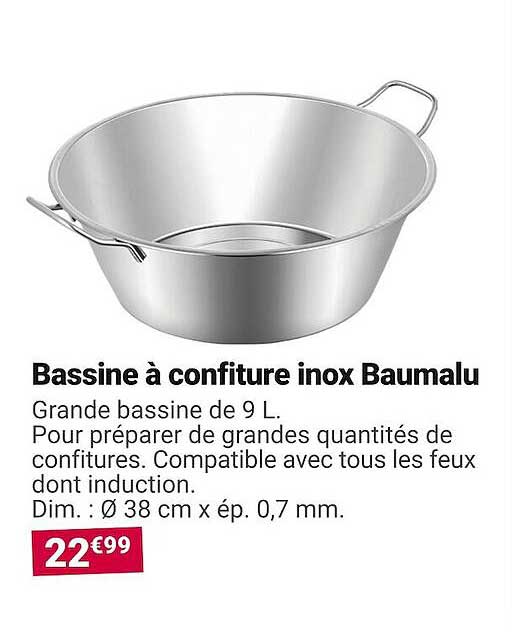 Bassine à Confiture Inox Baumalu