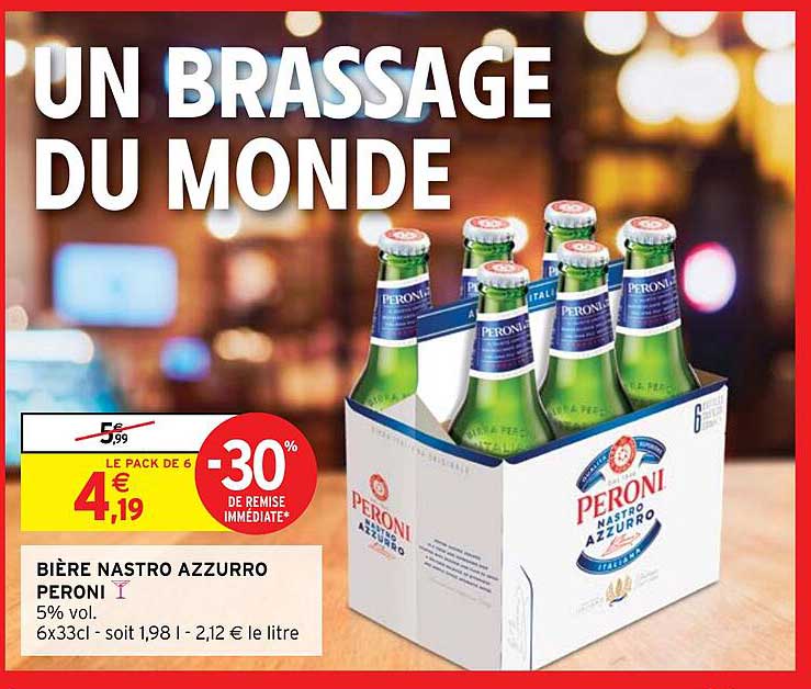 bière nastro azzurro peroni