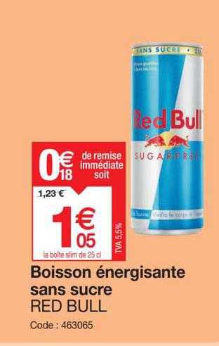 boisson énergisante sans sucre red bull