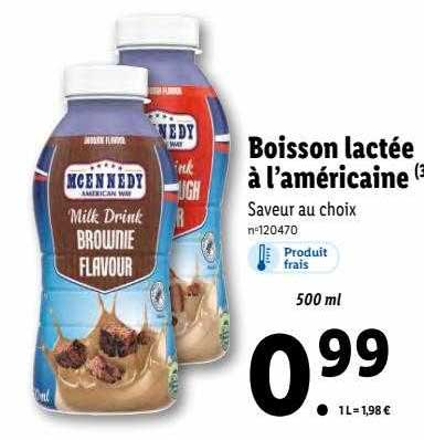 boisson lactée à l'américaine mcennedy