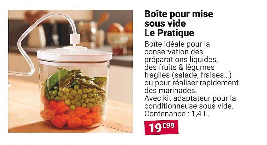 boîte pour mise sous vide le pratique