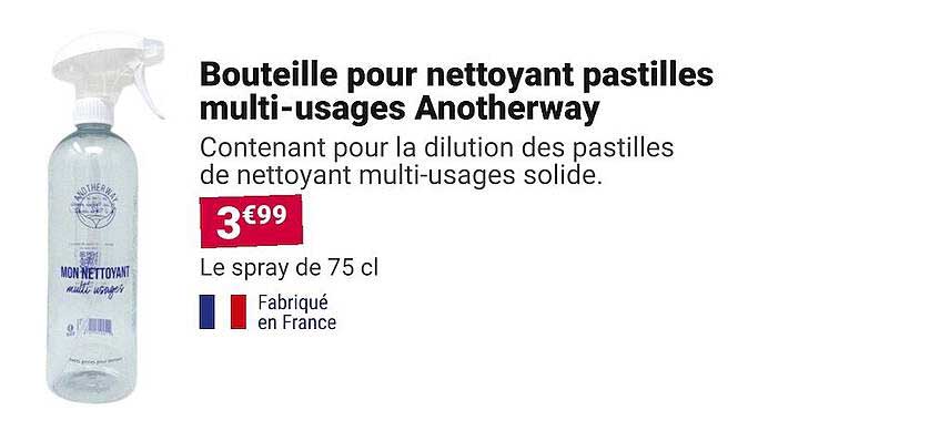 bouteille pour nettoyant pastilles multi-usages anotherway