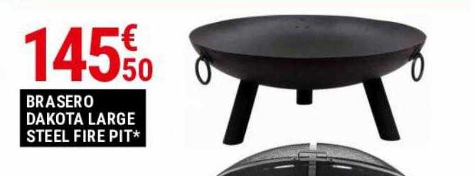 brasero dakota large steel fire pit