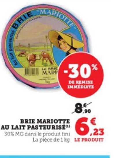 brie mariotte au lait pasteurisé