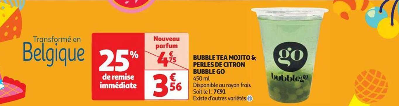 bubble tea mojito & perles de citron bubble go