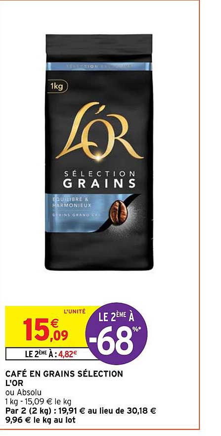 Café En Grains Sélection L'or