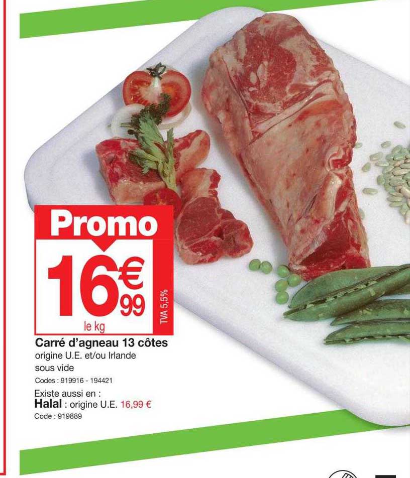 carré d'agneau 13 côtes