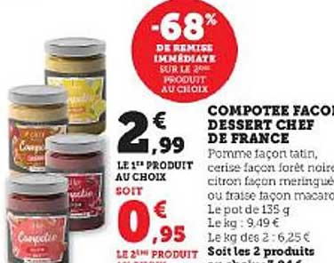 compotée façon dessert chef de france