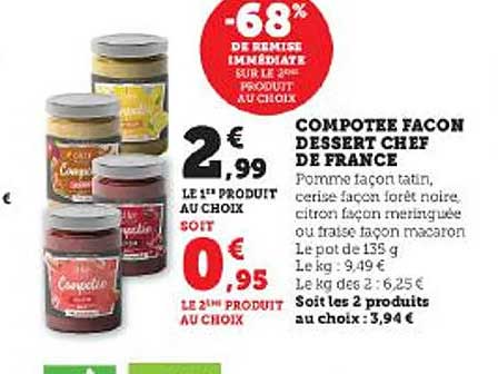 compotée façon dessert chef de france