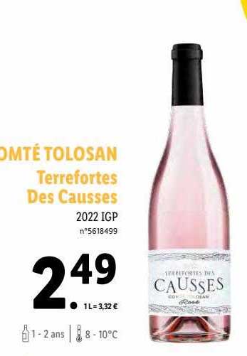 compté tolosan terrefortes des causses 2022 igp