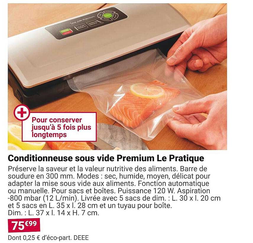 conditionneuse sous vide premium le pratique