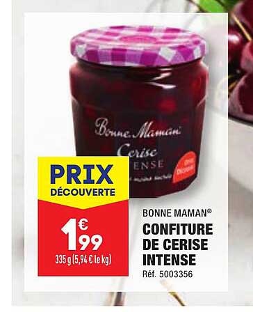 confiture de cerise intense bonne maman