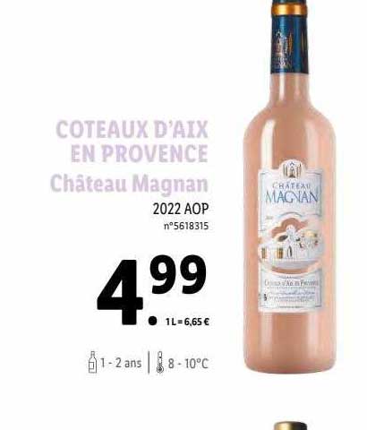 coteaux d'aix en provence château magnan 2022 aop
