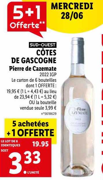 Côtes De Gascogne Pierre De Cazemate 2022 Igp