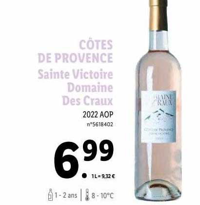 côtes de provence sainte victoire domaine des craux