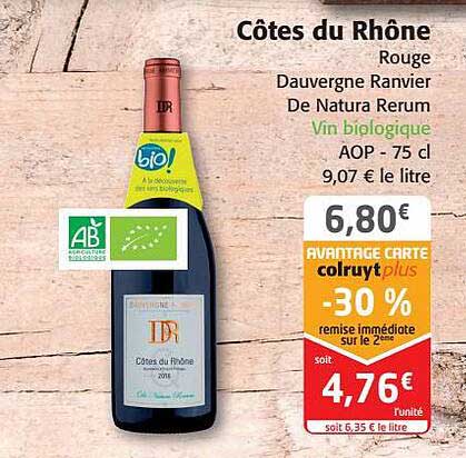 côtes du rhône rouge dauvergne ranvier de natura rerum