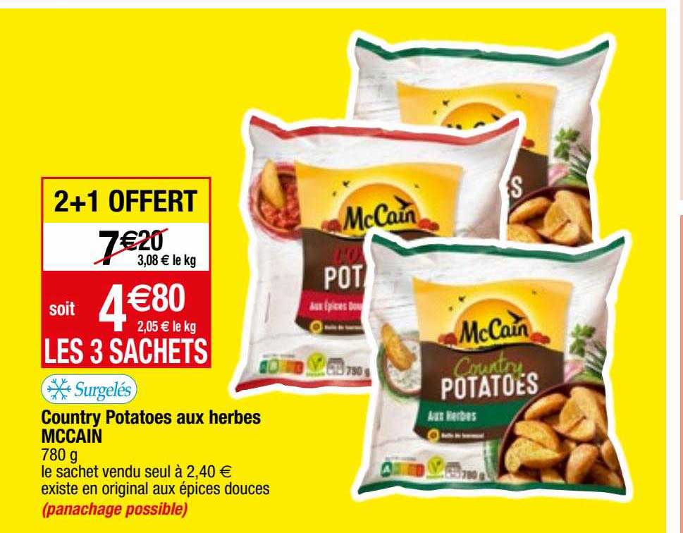 country potatoes aux herbes mc cain