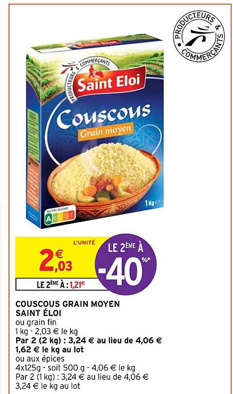 couscous grain moyen saint éloi