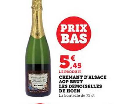 crémant d'alsace aop brut les demoiselles de hoen