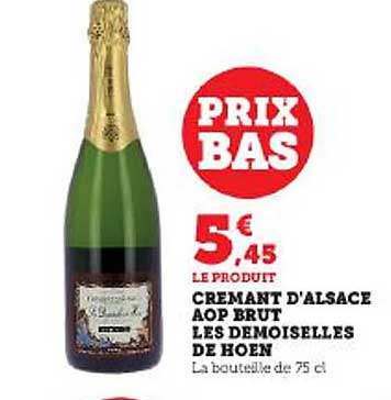 crémant d'alsace aop brut les demoiselles de hoen