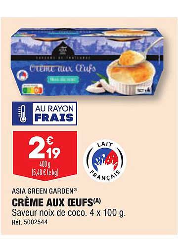 crème aux œufs asia green garden