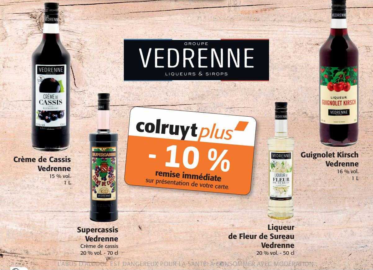 crème de cassis vedrenne, supercassis vedrenne, liqueur de fleur de sureau vedrenne, guignolet kirsch vedrenne