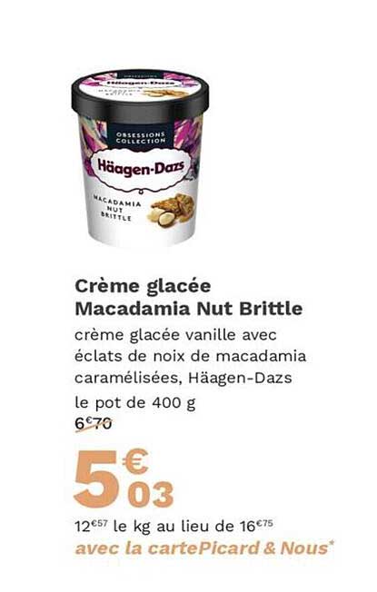 Crème Glacée Macadamia Nut Brittle